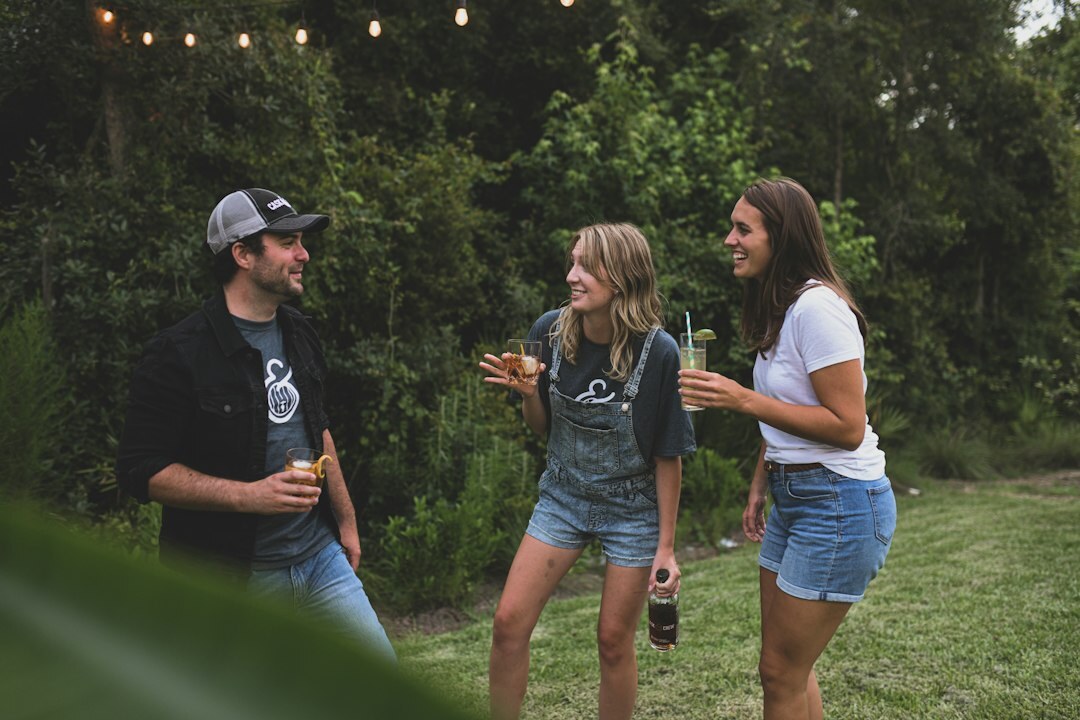 group of friends talking