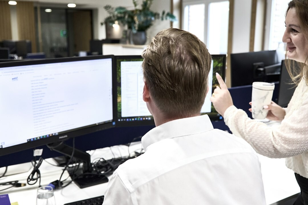 researcher analyzing data
